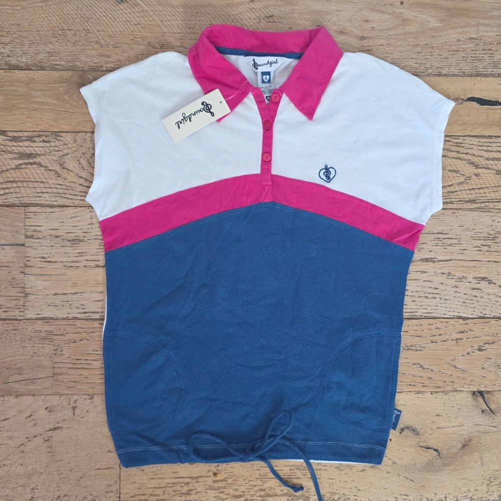 Y2k Vintage NWT Soundgirl Polo Top tennis prep golf prep 2000's coquette